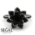 Lotus Black Diamond Engagement Ring - Princess Lotus no. 6